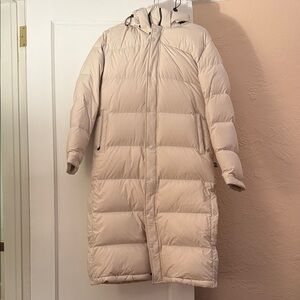 Aritzia Beige Puffer Coat